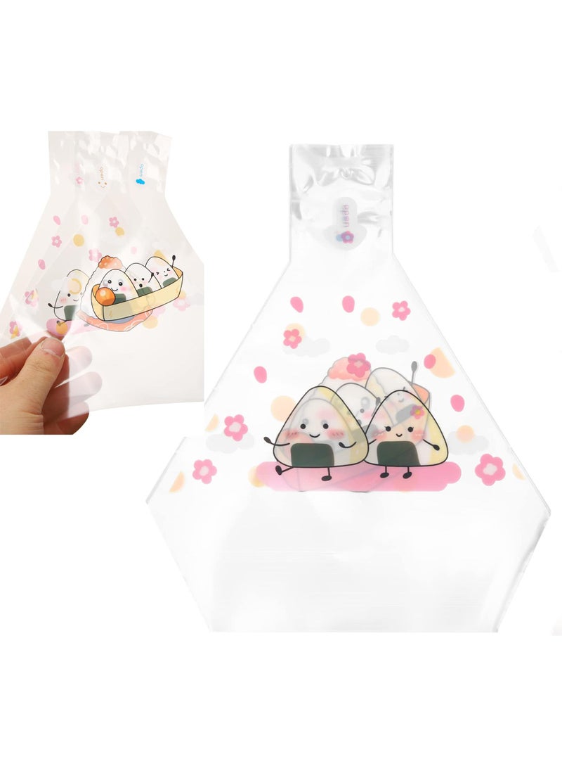 Sweet seven Convenient 50pcs Disposable Onigiri Wrappers with Charming Patterns - Easy Tear for Rice Balls, Sushi, and Kimbap Presentation  - Image 1
