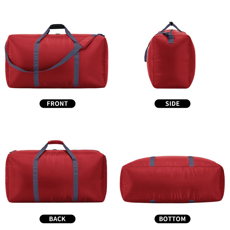 iFARADAY Extra Large Duffel Bag 32.5 inch 105L Lightweight Luggage for Travel Camping Storage-Red - Image 2