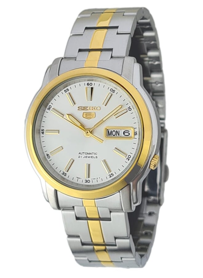 Seiko ساعة كلاسيكية 21 جوهرة 38 مم من الفولاذ المقاوم للصدأ للرجال SNKL84K1 - Image 1