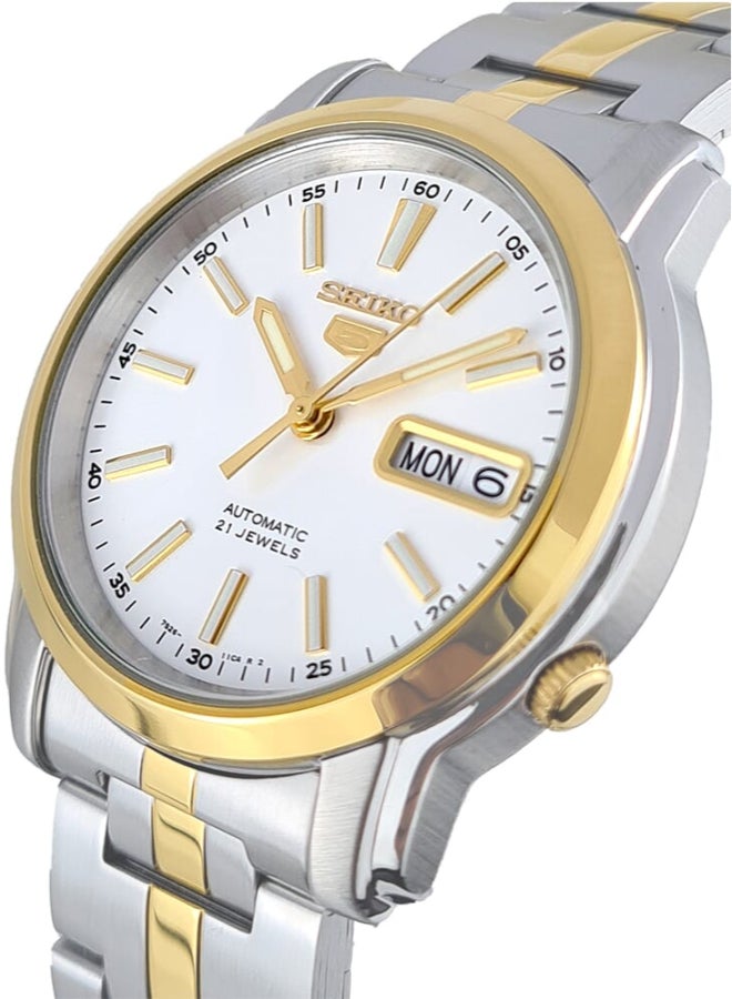 Seiko ساعة كلاسيكية 21 جوهرة 38 مم من الفولاذ المقاوم للصدأ للرجال SNKL84K1 - Image 2