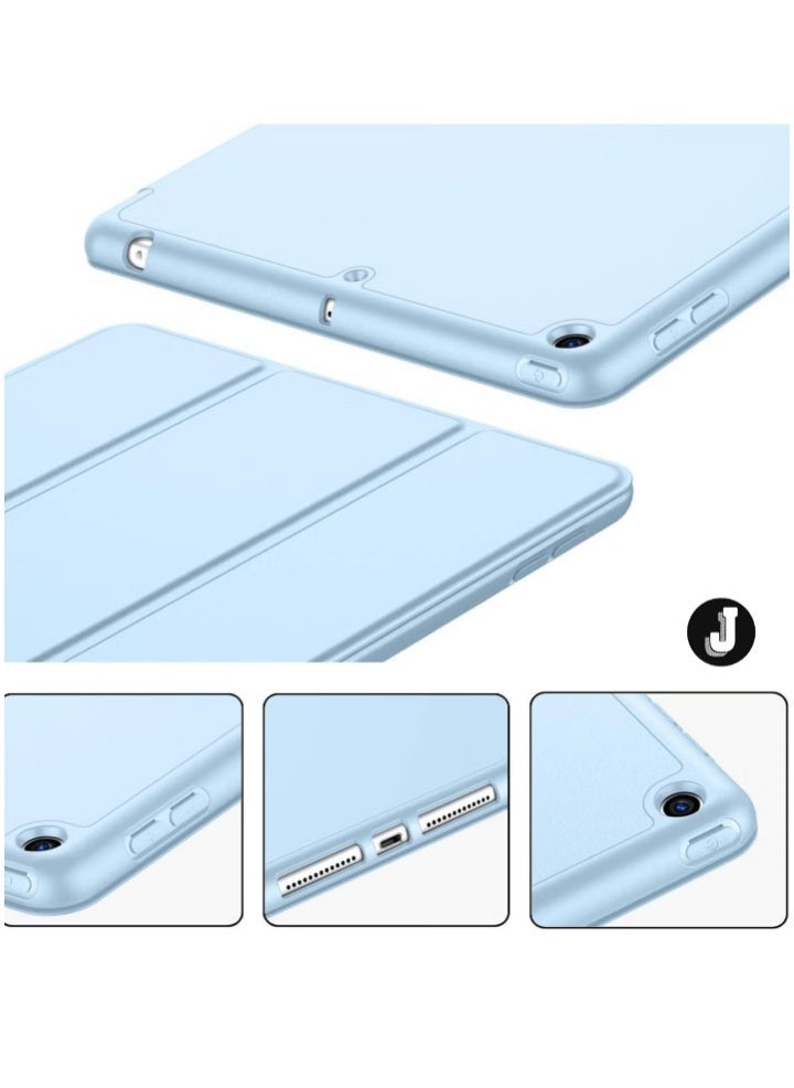 JAJEEK "New iPad 9.7 Case (2018/2017, 6th/5th Gen) Smart Cover with Pencil Holder – Soft Baby Skin Silicone Back, Full Body Protection, Auto Wake/Sleep, Sky Blue" - Image 4
