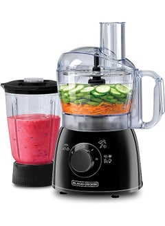 BLACK&DECKER 400W Food Processor With Blender Jar, Black, Fx400B-B5  - Image 1