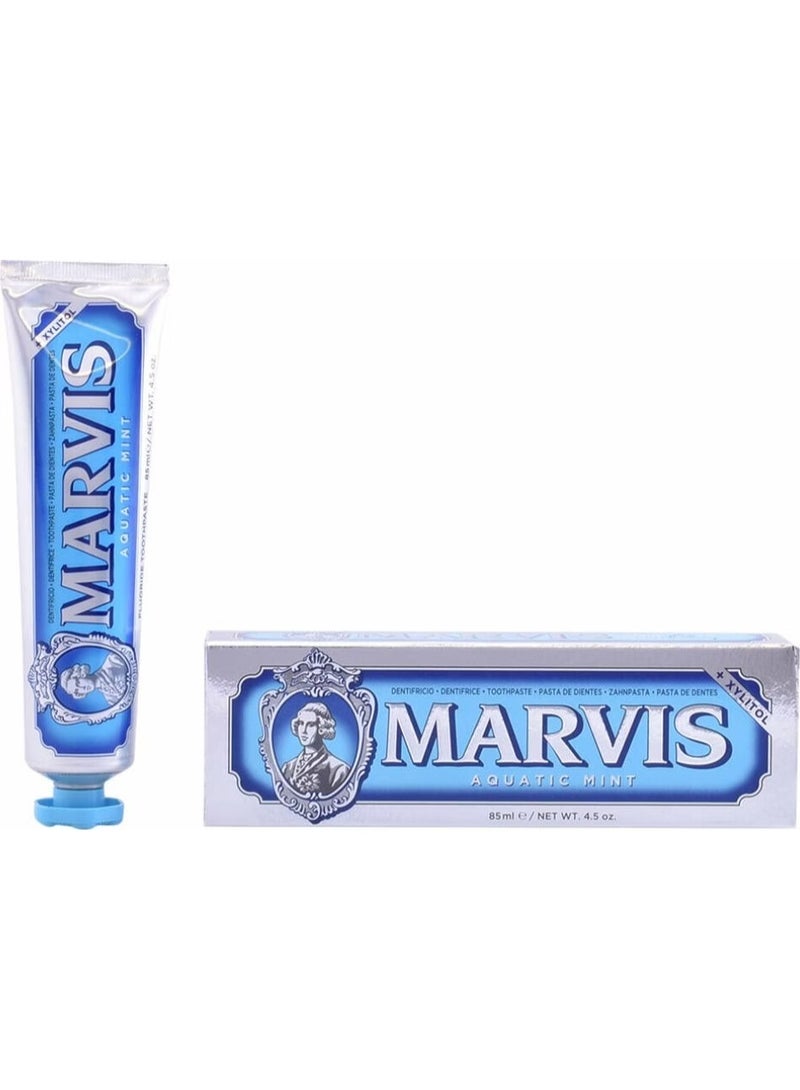 مارفيس معجون أسنان بنكهة النعناع المائي 85 مل - معجون أسنان إيطالي فاخر بنكهة النعناع البحري المنعشة - Image 3