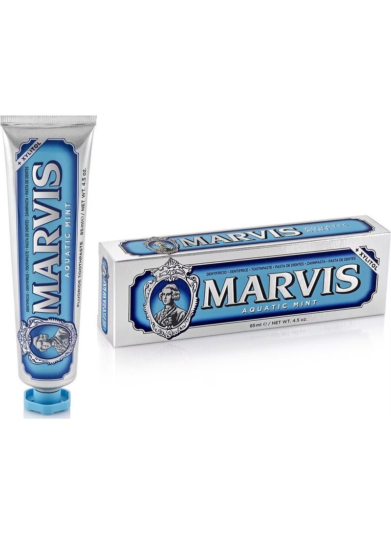 مارفيس معجون أسنان بنكهة النعناع المائي 85 مل - معجون أسنان إيطالي فاخر بنكهة النعناع البحري المنعشة - Image 5