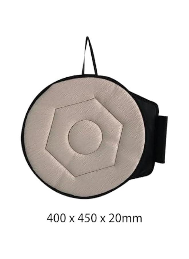 Generic 360 Degree Rotating Seat Cushion Portable Breathable Gift Chair Cushion Rotating Disc for Elderly Travel Home, Beige, 40cmx45cmx2cm  - Image 5