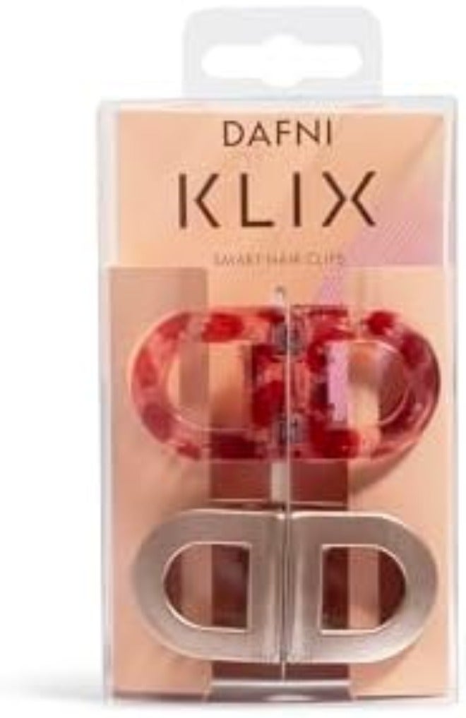دافني مشابك شعر مغناطيسية DAFNI KLIX – التصميم الأيقوني الأصلي، تثبيت قوي، راحة مسطحة (بني، زوج واحد) - Image 5