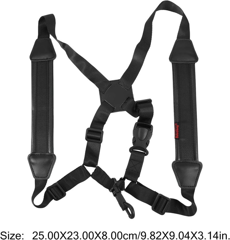 Adjustable Double Shoulder Saxophone Strap for Tenor Saxophone Small Size Hanging Belt with Detachable Soft Shoulder Harness for Music Performance - Image 2
