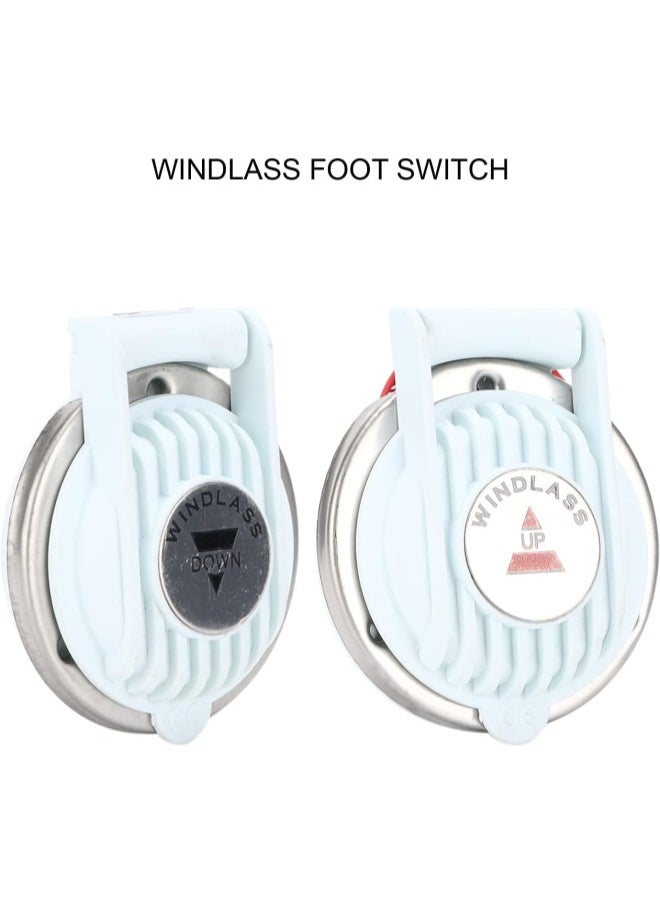 silvercnc - Windlass Footswitch, Up and Down Foot Switch White DC 12V/24V Boat Foot Switch for Ship for Winch - Image 1