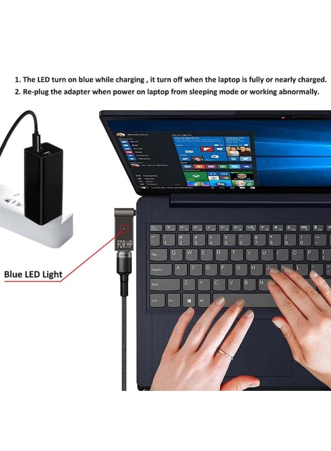 CMGTYYD USB C to 4.5mm Adapter, Laptop Charging Adapter Female Type C to Male DC Barrel Jack Plug Converter 100w Pd Power Charger Connector Tip for Probook Notebook Elitebook - Image 2