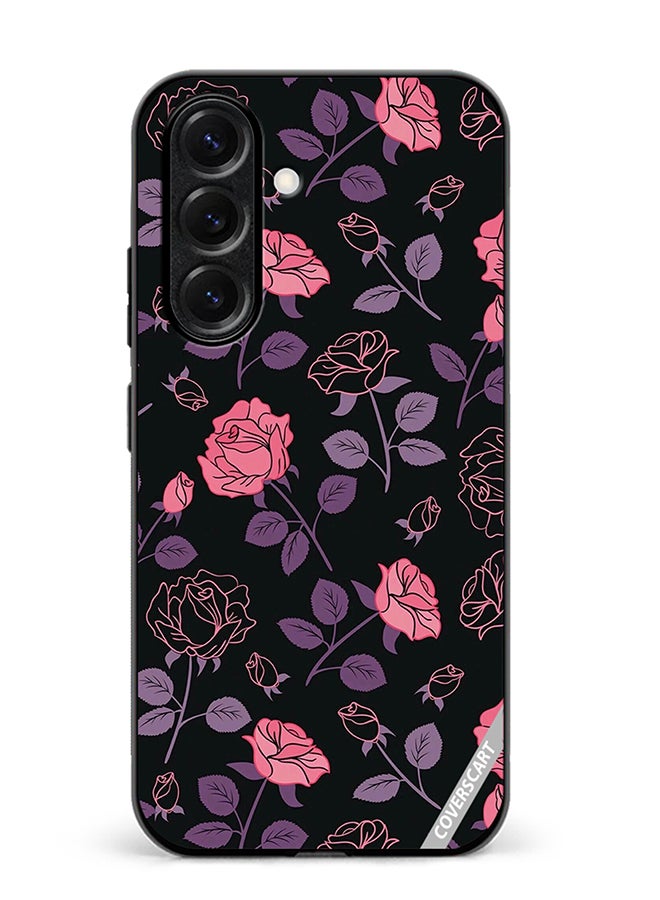 VR CREATIVE Protective Case Cover For Samsung Galaxy A56 Pink And Purple Flowers Design Multicolour