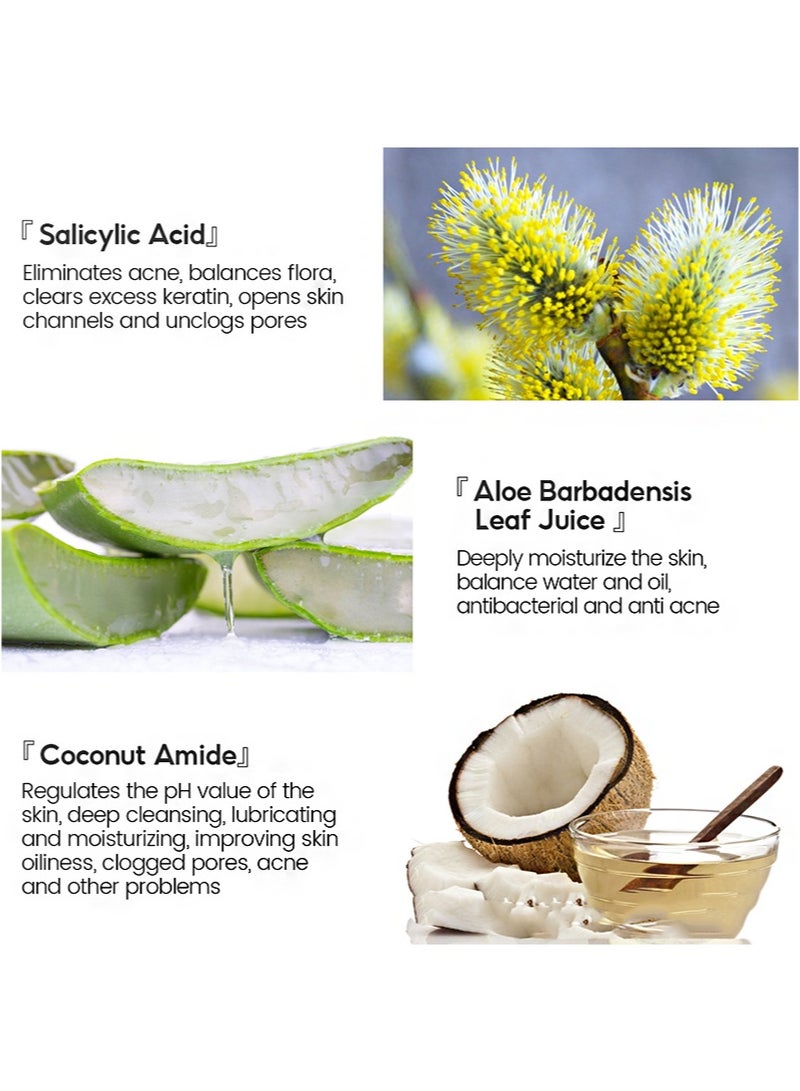 Vibrant Glamour Salicylic Acidacne Soap，Pore Exfoliating Softening Skin Face Deep Cleansing Body Wash Bath Soap Salicylic Acid Acne Treatment Soap - Image 5