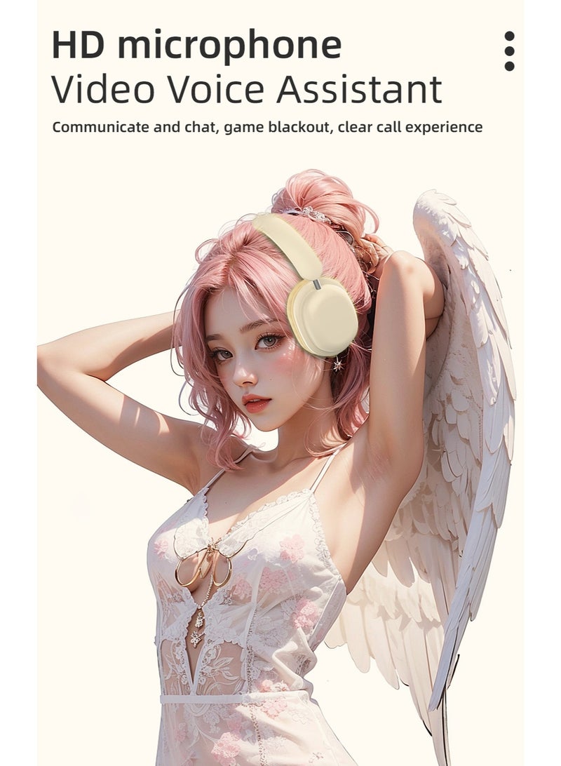 روك بو سماعات بلوتوث فوق الأذن سماعة رأس سلكية لاسلكية قابلة للطي وقابلة للتدوير مع ميكروفون للهاتف الخليوالمحمول 1 بلوتوث 5.3 فولت صوت عالي الدقة مناسب مريح - Image 2