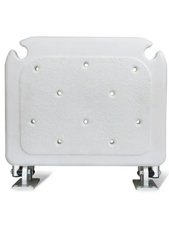 Generic Folding Shower Bench Wall Mounted Flip-up Bath Seat Screw-in Bathroom Chair Stool with Non-slip Feet Drainage Holes Shower Head Slot for Elderly Seniors Disabled Height Adjustable (Max Load 200Kg)  - Image 2