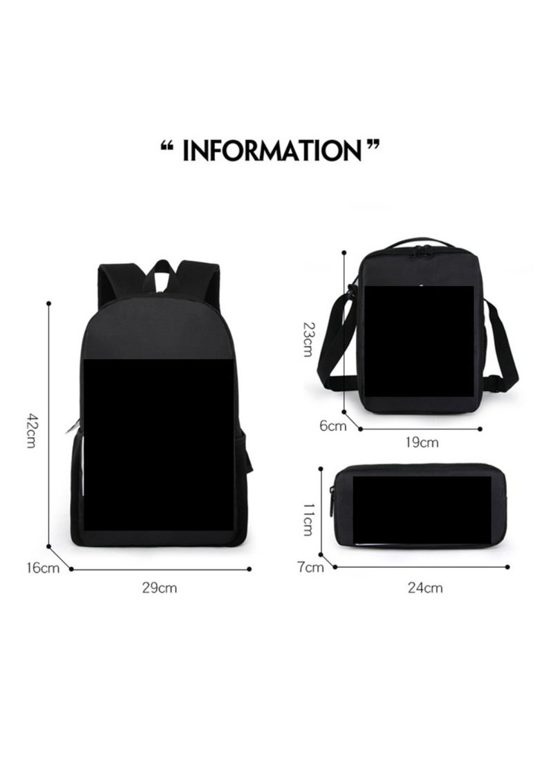 Generic - Cartoon anime backpack for primary and secondary school students, large capacity casual lightweight backpack, cartoon shoulder bag, pencil case, pencil case, and pencil case - Image 1