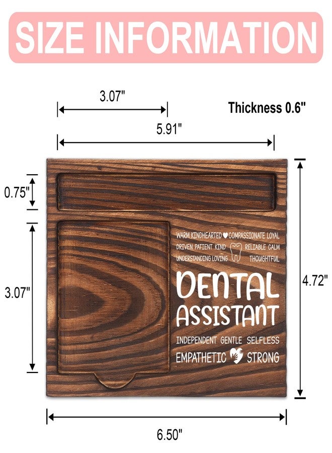 FTONENI Dental Assistant Appreciation Gifts, Thank You Gift for Dental Nurse, Office Coworkers Staff Appreciation Gifts, Sticky Note Holder Wooden Notepad & Pen Holder 6.5" x 4.7" - FTA262 - Image 2