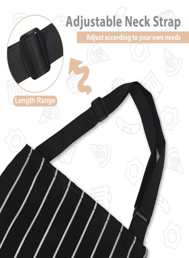 VALOME 2 Pack Kitchen Aprons, Apron for Cooking with 2 Pockets, Unisex Adjustable Neck Strap Chef Aprons for Men Women (BLACK & BROWN) - Image 4