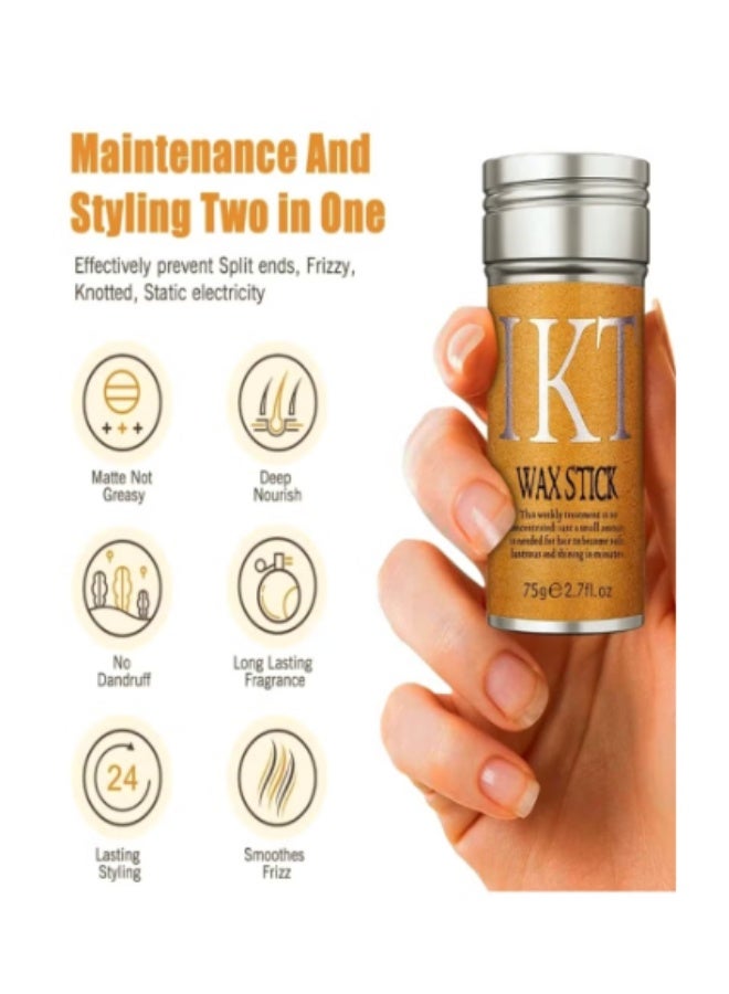 اي كي تي عصا شمع للشعر المستعار الناعم، حل تصفيف غير دهني للشعر المتطاير وحواف الشعر - Image 4