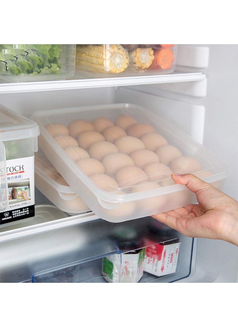 Kamini Enterprise Kamini Enterprise Singal Layer 24 Egg Storage BoxFood Storage Box24 Grid Egg Holder with Tray Plastic Carrier Cases Multicolour  - Image 2