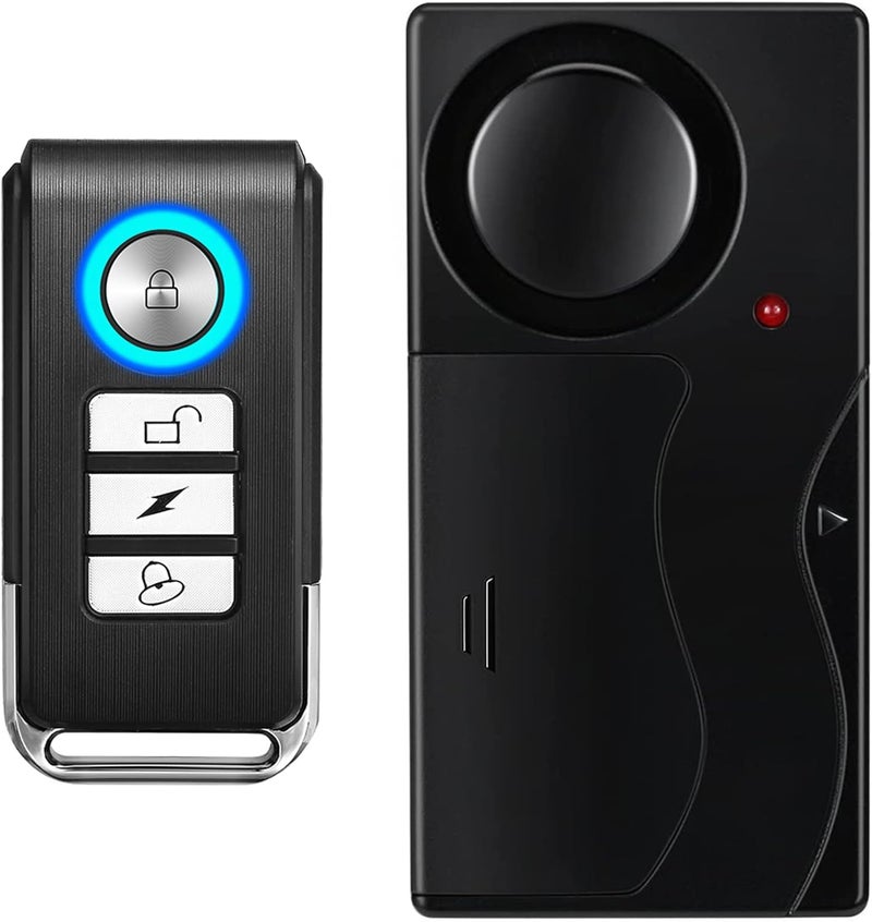 wsdcam 110db Motorcycle Alarm with Remote Control Wireless Vibration Anti-Theft Bike/Motorbike/Vehicle Security Alarms, Door and Window Alarm - Image 1