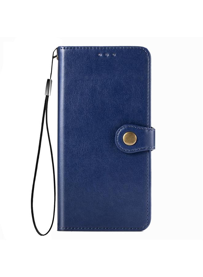 S-TOP Case For OPPO A92s Solid Color Leather Buckle Phone Case with Lanyard & Photo Frame & Card Slot & Wallet & Stand Function - Image 2