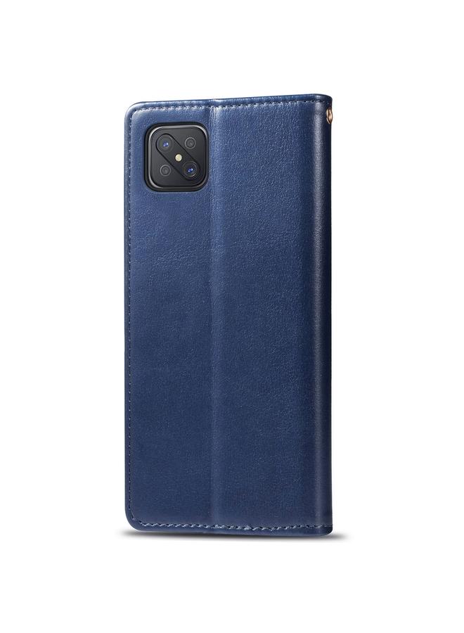 S-TOP Case For OPPO A92s Solid Color Leather Buckle Phone Case with Lanyard & Photo Frame & Card Slot & Wallet & Stand Function - Image 3