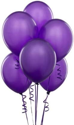 Balloonistics 10 Inch (Pack of 50) Balloons for Birthday Decoration, Decoration for Weddings, Engagement, Baby Shower, 1st Birthday, Anniversary Party, Birthday Party Supplies (Purple) - Image 1