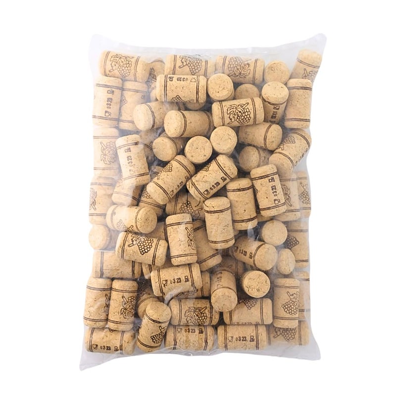 FastRack Bag of 100, #8 Straight Wine Corks for Wine Bottles | 1.73" x 0.87" (44 mm x 22 mm) Beige | Bottle Stoppers | Replacement Corks for Bottles â€“ Reliable Fit and Consistent Seal - Image 1