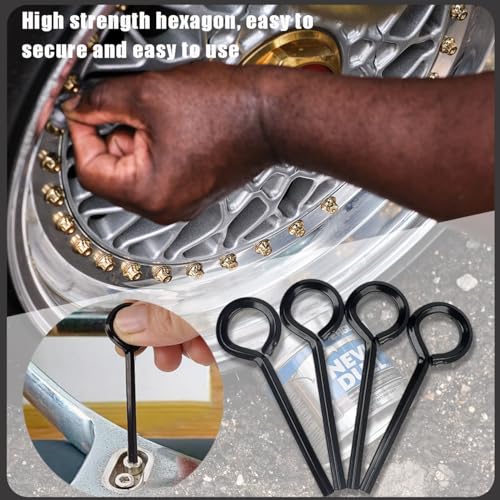 Qoaimu 10 Pack 5/32 inch Standard Hex Dogging Key with Full Loop, Black Hex Dogging Key, Allen Key Sets Wrench Fit on Keychain Push Bar Panic Exit Device Key, Solid Metal - Image 4