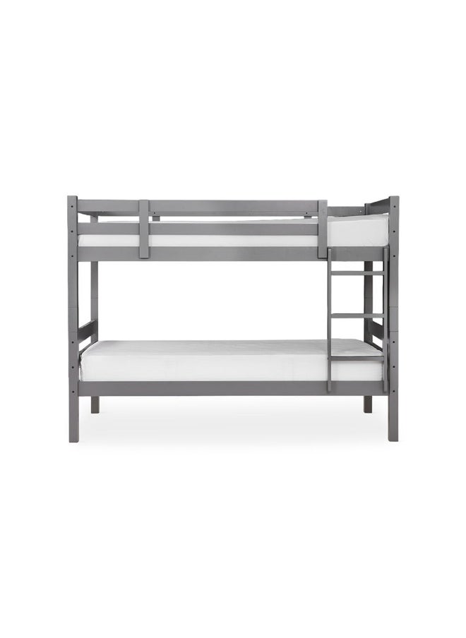 homes r us - Leo Single - Sized Bunk Bed Dark Grey - 91X190 Cm - Image 1