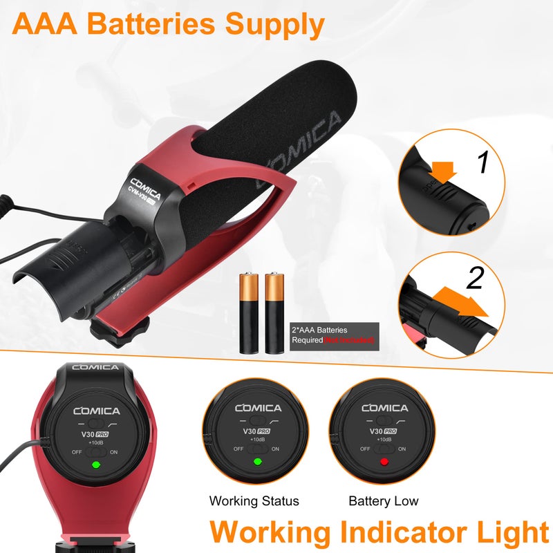 كوميكا ميكروفون مكثف بتصميم بندقية - Image 5