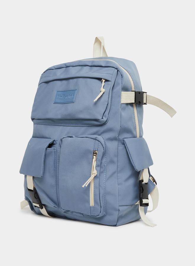 Styli Girls Blue Buckled Pocket Backpack 30x42x11cm - Image 1