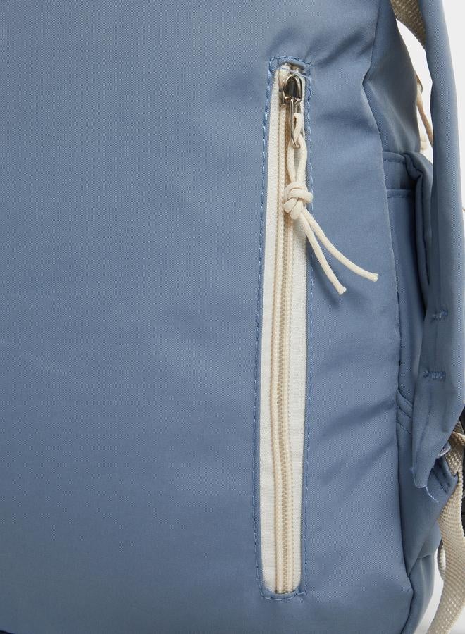 Styli Girls Blue Buckled Pocket Backpack 30x42x11cm - Image 5