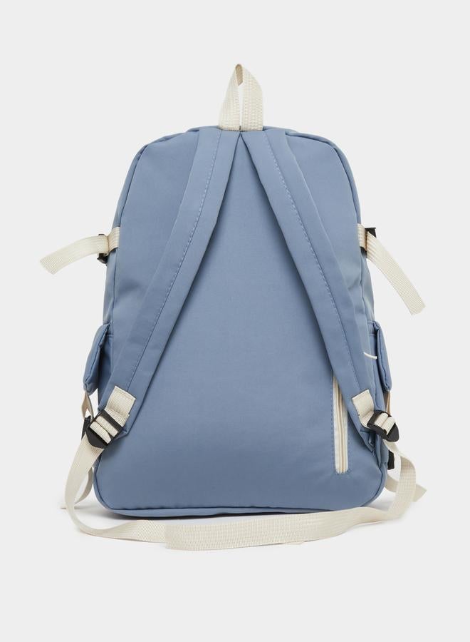 Styli Girls Blue Buckled Pocket Backpack 30x42x11cm - Image 2