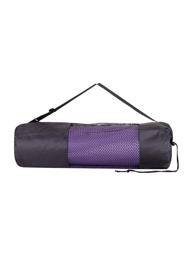 NBR Yoga Exercise Mat with Carrying Strap and Bag 183cm L x 61cm W x 10MM Thick, Purple - Image 4