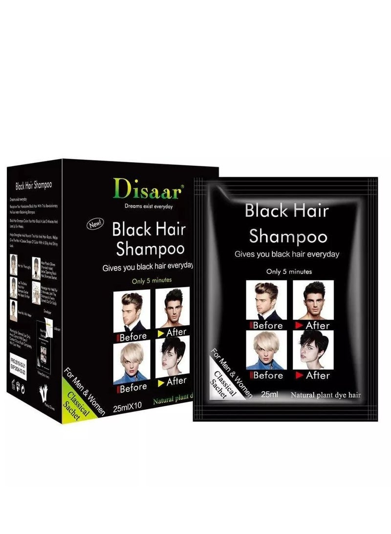 ديسار شامبو صبغه للشعر اسود 10 اكياس