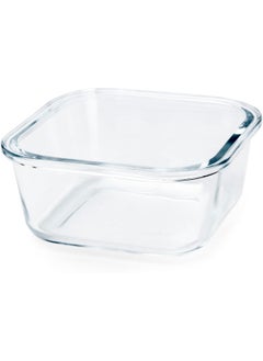 Mondex Borosilicate Glass Square Food Saver Food Storage Container Lunchbox With 503Ml Capacity, Openable And Secure Air Vent, Silicone Seal, Plastic Lid  - Image 1