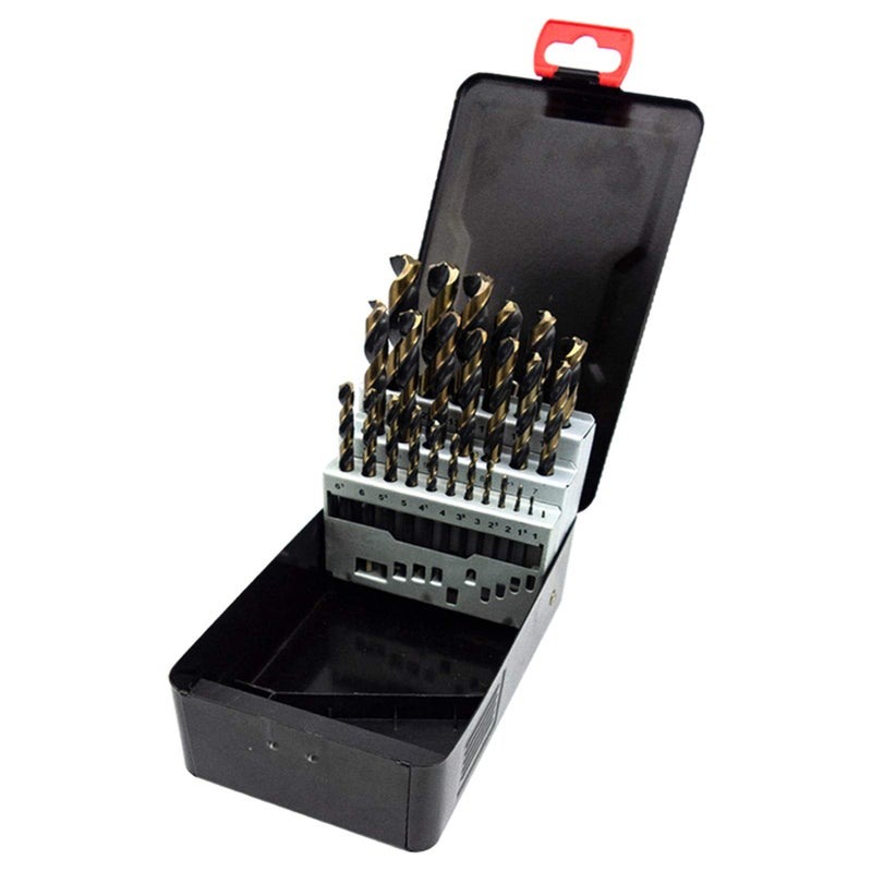 NORTOOLS NORTOOLS 25 PCS HSS M2 Turbo Drill Set DIN338 with Triangle Shank and Special Designed Tip for Alloy Steel Copper 1.0-13.0mm  - Image 1