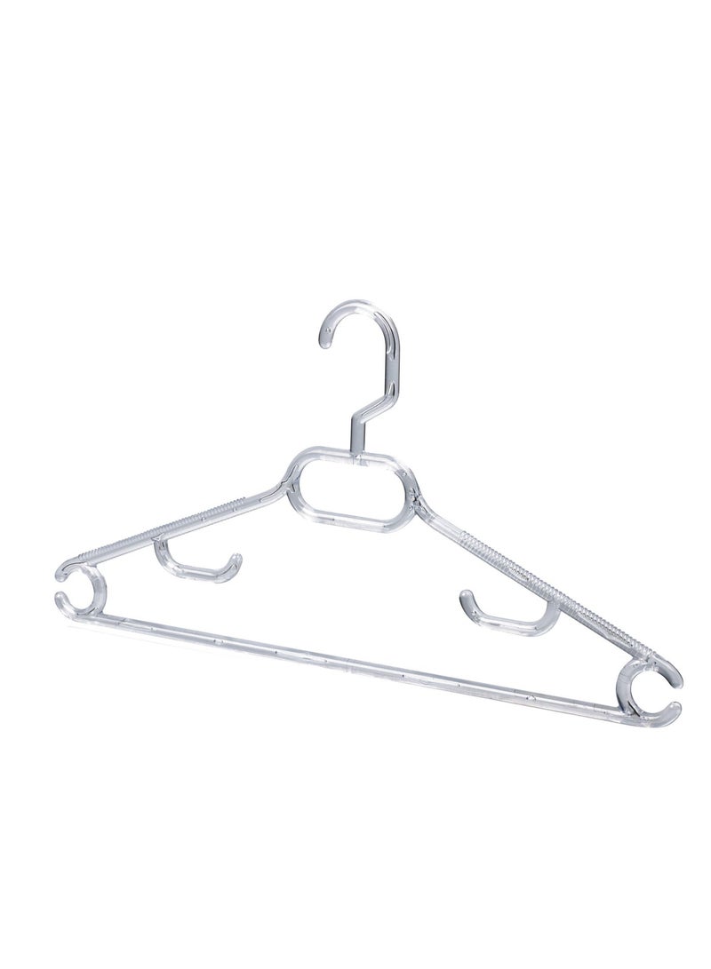 تيتيز طقم علاقات ملابس بلاستيك شفاف 6 حبة لتنظيم الخزانة وتوفير المساحة - Image 3