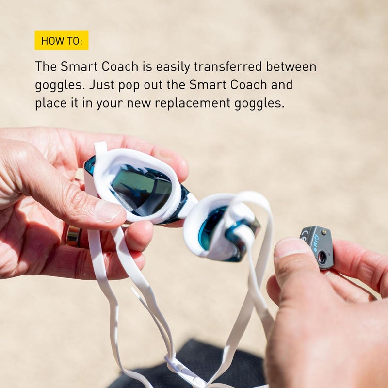 FINIS Smart Replacement Goggles - No Smart Coach Included - Anti-Fog Lenses - UV Protection - Adjustable - Clear - Image 3