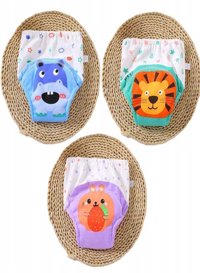 ASJAR Baby Washable Cloth Diaper | Leak-Proof Reusable Training Underwear Cartoon Printed | Pack of 3 | Multicolor | Size : S,M,L,XL | (L) - Image 5