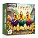 PPuzzling Funny Chicken Puzzles for Adults 1000 Pieces Colorful Rooster Farm Jigsaw Puzzles Happy Sunflower Barnyard Party Puzzle - Image 2