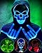 Sumind Halloween LED Mask Scary LED Skeleton Hacker Glow in the Dark Mask for Halloween Costume PartyBlue - Image 3