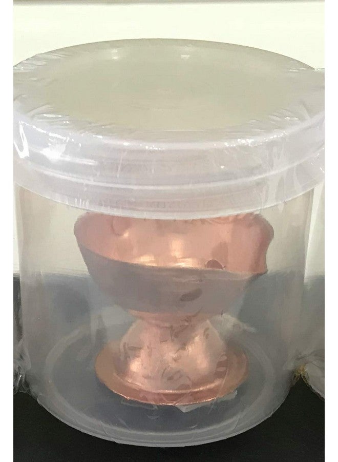 Karmaware® Pure Copper Diya for Pooja with Wick Holder Medium Size Single deepam - Image 4