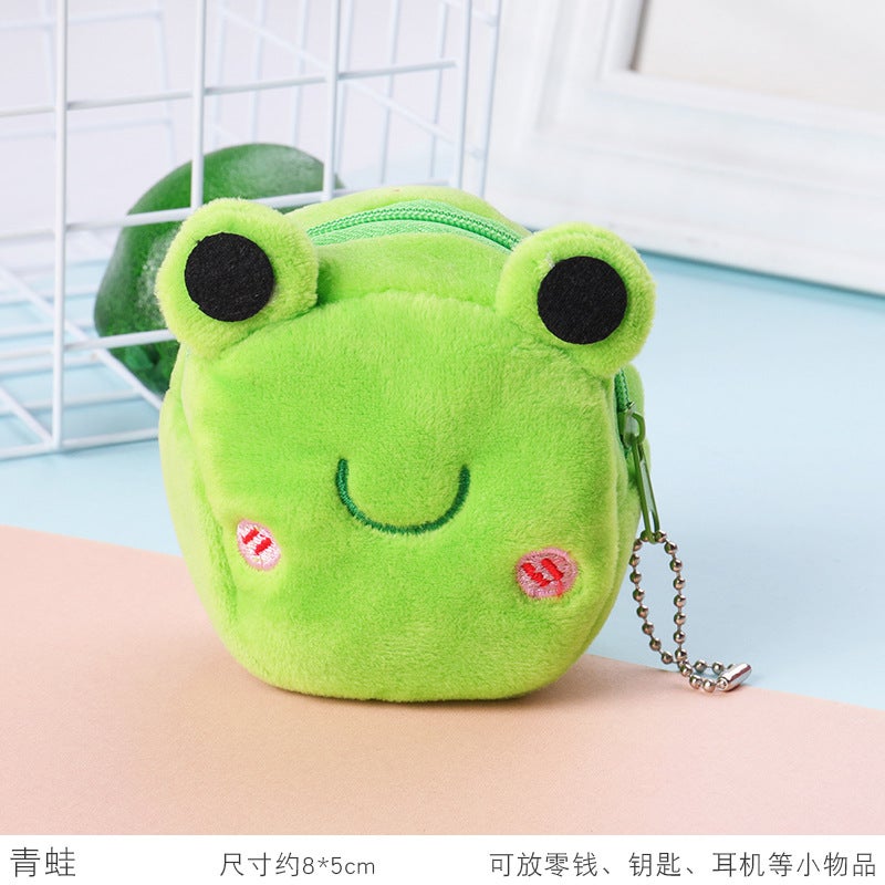 Cute Cartoon Plush Coin Purse for Girls Frog 