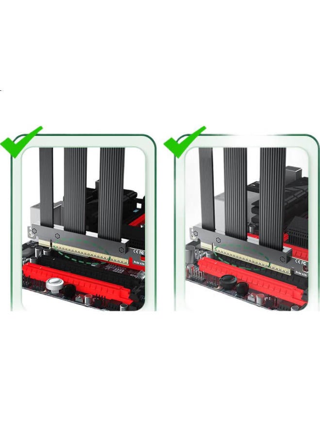 Kelepu Pcie 5.0 X16 Graphics Card Extension Cable 90 Degree Vertical Mount Adapter 15Cm High-Speed No Signal Attenuation Support 5090 Black - Image 1