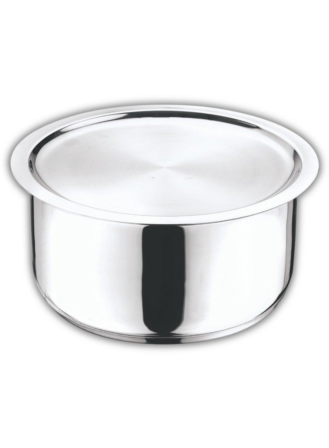 VINOD Vinod Stainless Steel 304 Grade Tope/Patila/Topiya with Lid - Diameter 18 cm, Capacity 2.2 Litre, Induction and Gas Stove Friendly, 2 Year Warranty, Silver 
