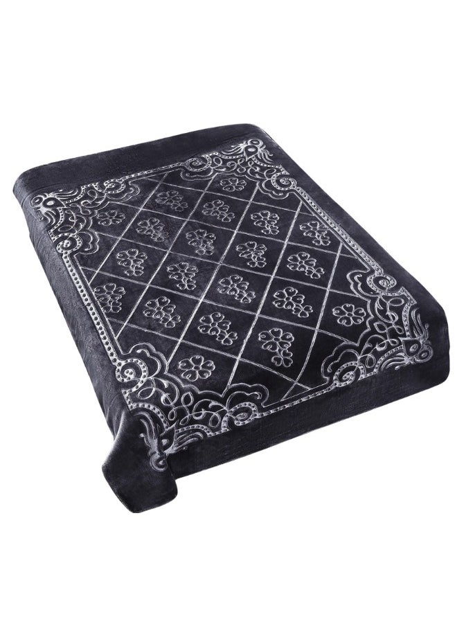 SMART HOME Luxury Double Winter Blanket - Soft, Silky Textured, 2-Ply Double Bed Blanket - Weight 4 kg - Size 200 x 230 cm - Heavy Blanket, Plaid Blanket, Thick 2-Ply Winter Blanket - Ideal for Sleeping and Winter Furnishings  - Image 2