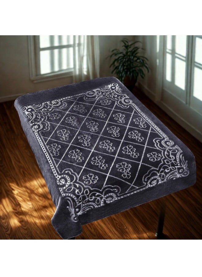 SMART HOME Luxury Double Winter Blanket - Soft, Silky Textured, 2-Ply Double Bed Blanket - Weight 4 kg - Size 200 x 230 cm - Heavy Blanket, Plaid Blanket, Thick 2-Ply Winter Blanket - Ideal for Sleeping and Winter Furnishings  - Image 3