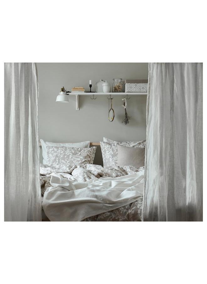 erorex Duvet Cover And Pillowcase Beige/White 150X200/50X80 Cm  - Image 3