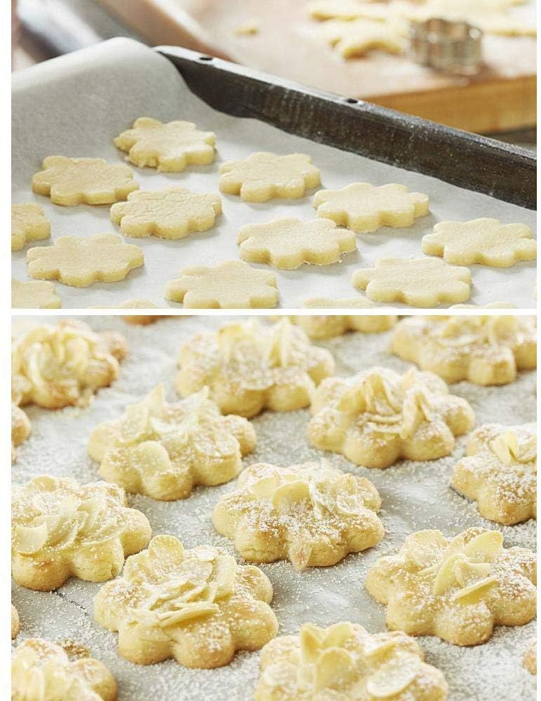 UNIQUE CART - 12 Pcs Small Stainless Steel Flower & Leaf Cookie Cutter Set Fondant Biscuit Cutter Cake Molds DIY Tools - Image 4